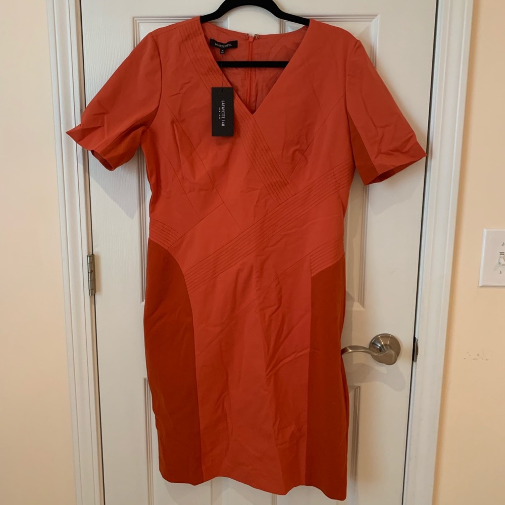 Lafayette V Neck Midi Dress